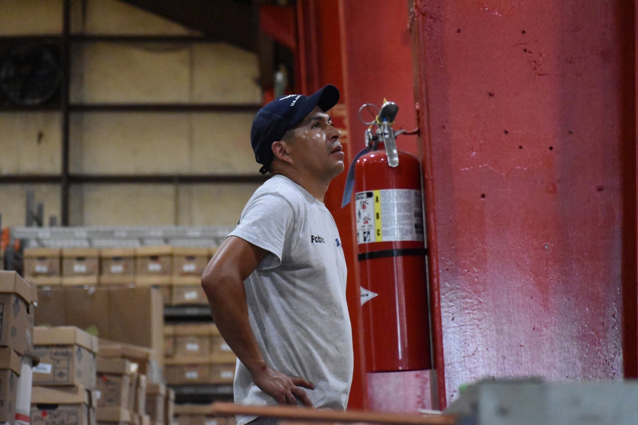 PZ Heating & Cooling technician Pablo picking up parts at the supply house